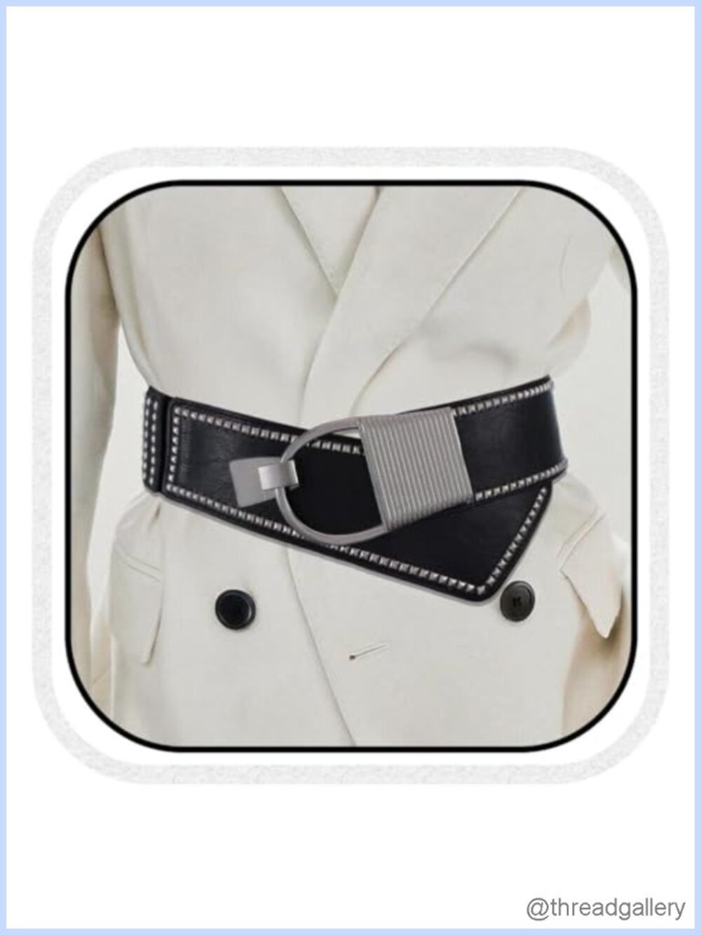 Wide Elastic Studded Waist Belt Leather Corset Stretchy Fashion Women